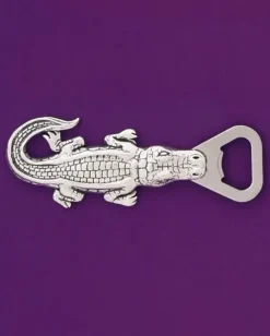 Alligator Bottle Opener in Silver