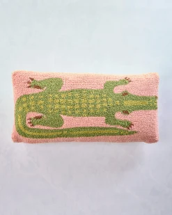 Alligator Throw Pillow in Multi