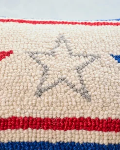 Americana Stars USA Hook Pillow in Red/White/Blue