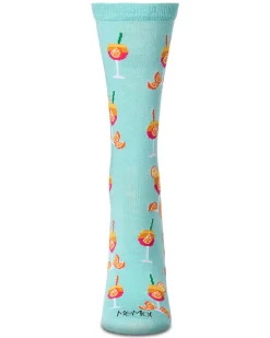 Aperol Spritz Bamboo Crew Sock in Capri Breeze