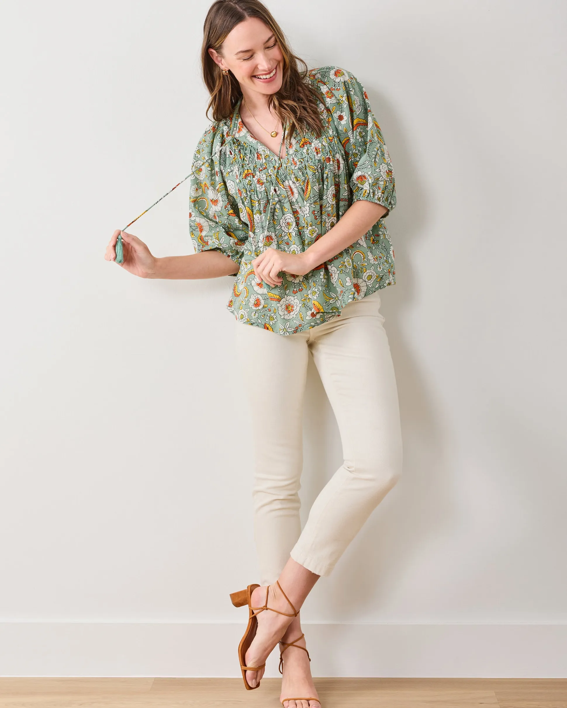 Artifact Blouse in India Bloom