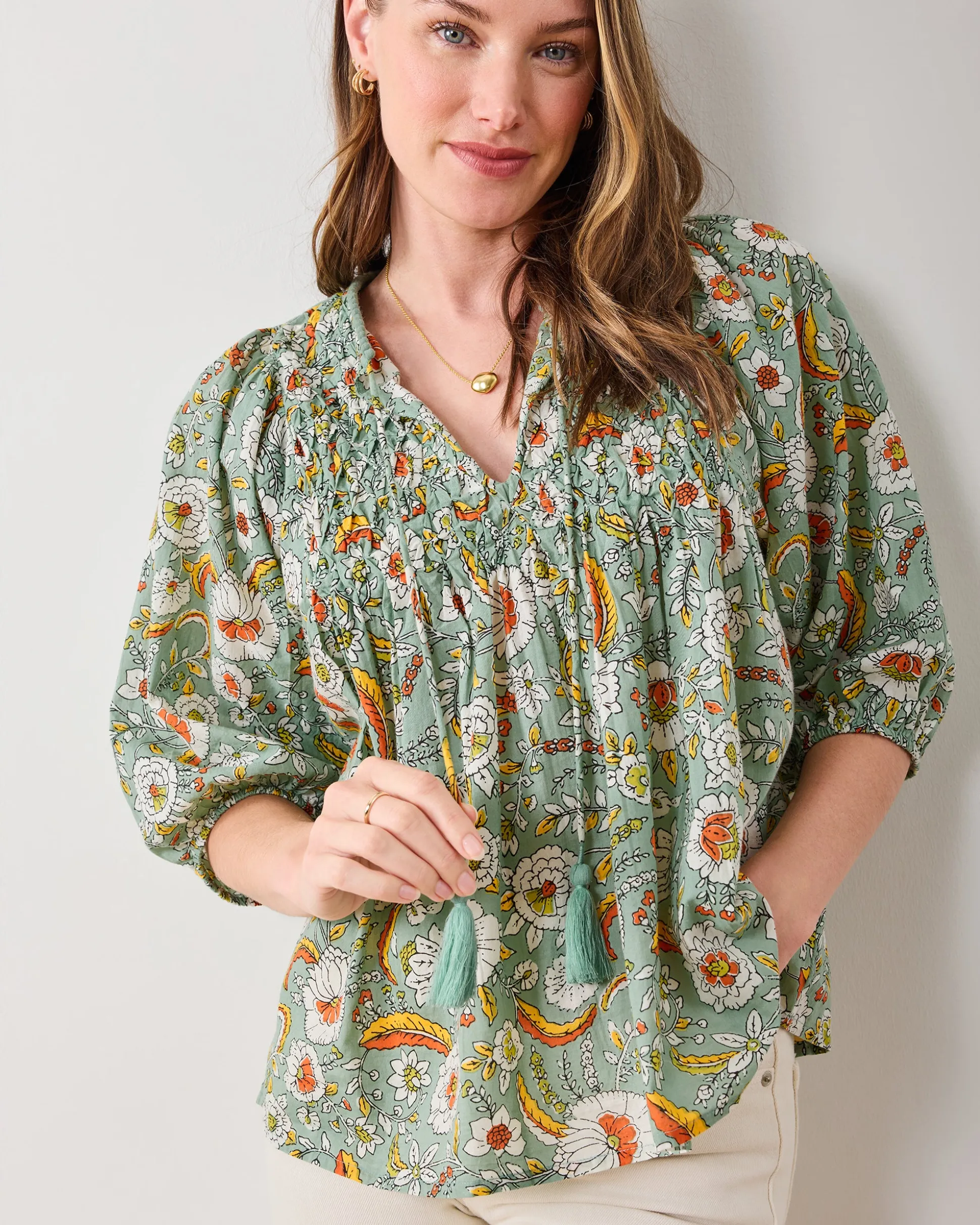 Artifact Blouse in India Bloom