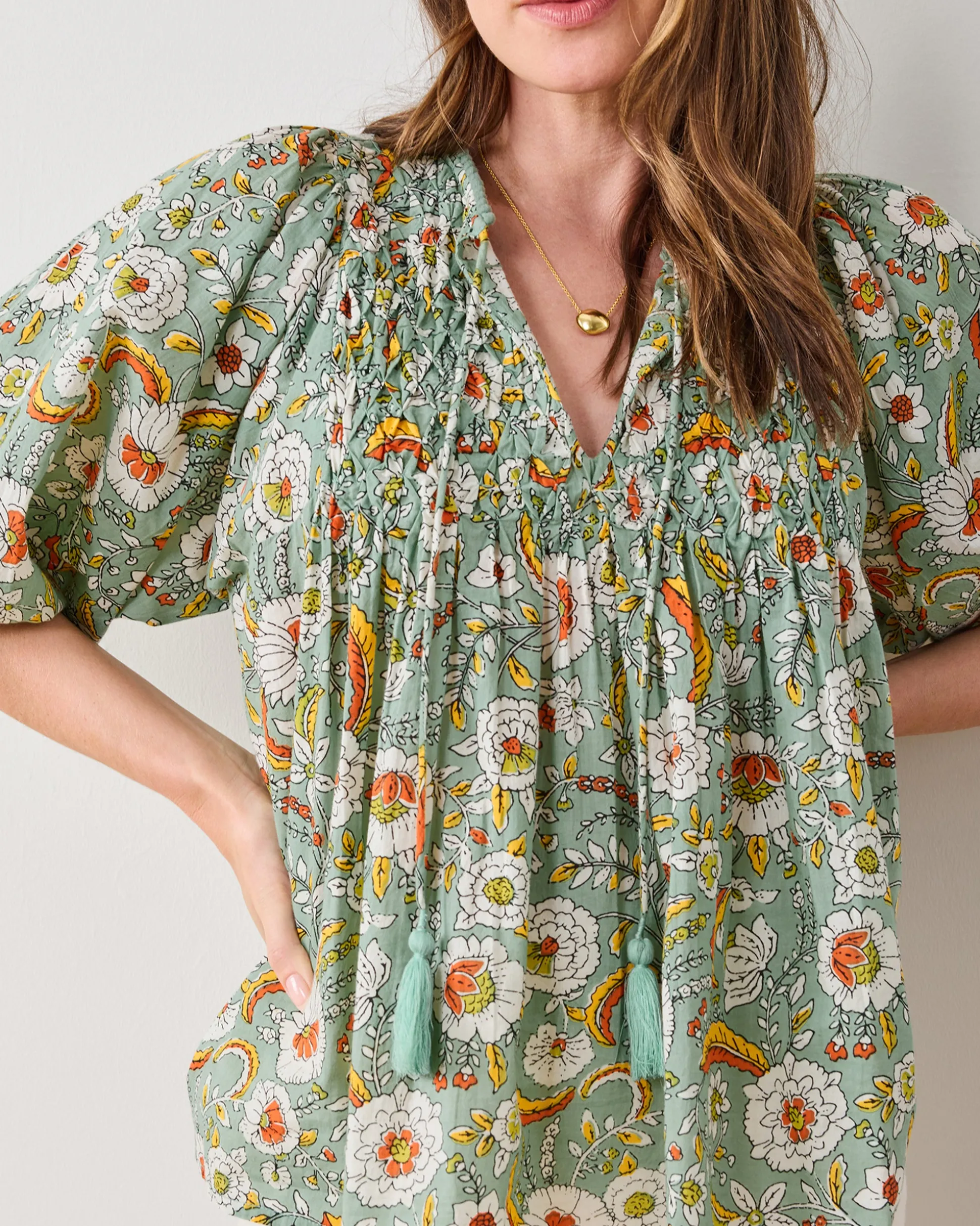 Artifact Blouse in India Bloom