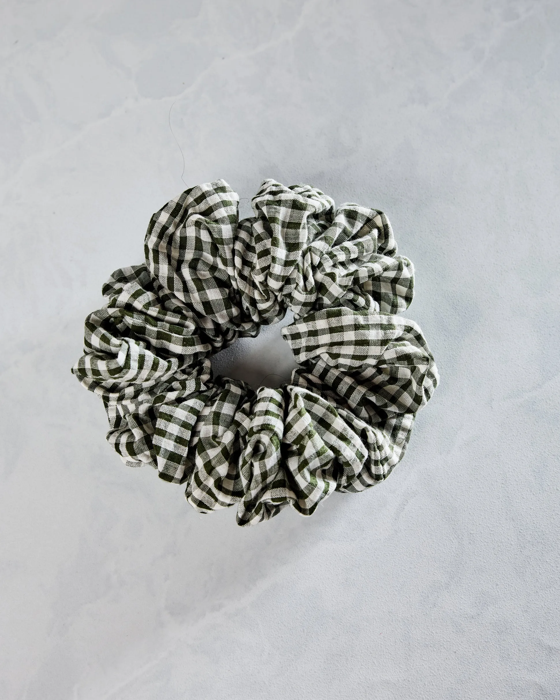 Aspen Jumbo Scrunchie in Black Gingham
