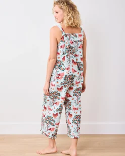 Back to Bed Cropped Pant Set in Hen House