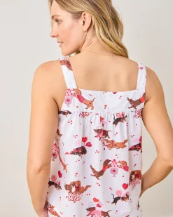Back To Bed Cropped Pant Set in Dachshund Date