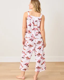 Back To Bed Cropped Pant Set in Dachshund Date