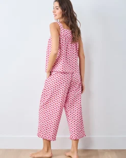 Back to Bed Cropped Pant Set in Mini Candy Hearts