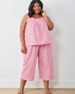 Back to Bed Cropped Pant Set in Mini Candy Hearts