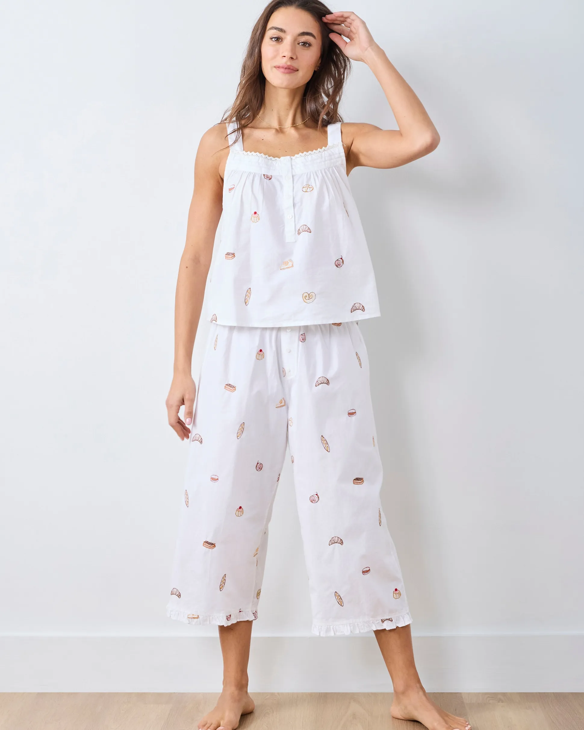 Back to Bed Cropped Pant Set in Freshly Baked