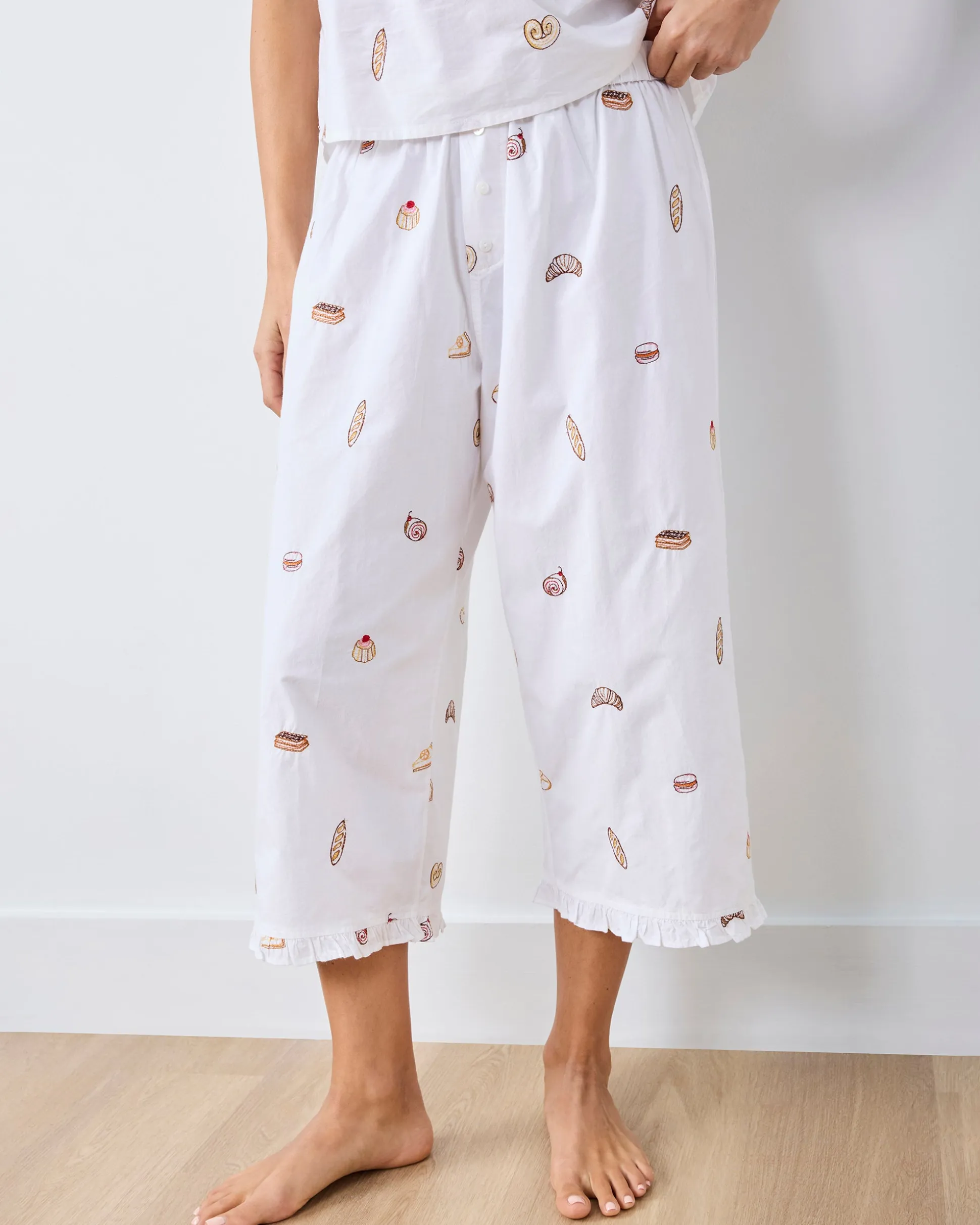 Back to Bed Cropped Pant Set in Freshly Baked