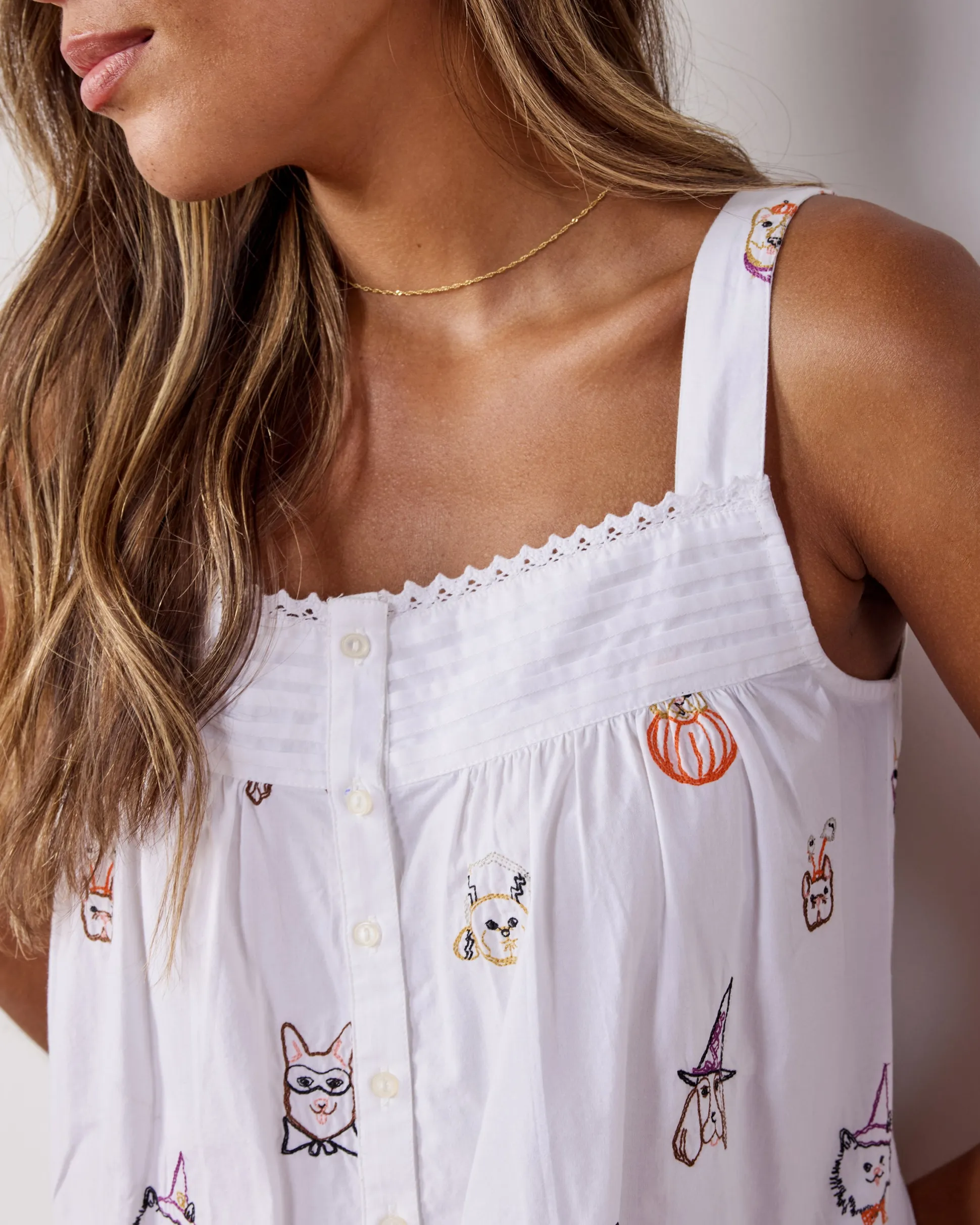 Back To Bed Nightgown in Halloween Hounds