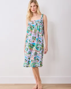 Back to Bed Nightgown in Mediterranean Meow