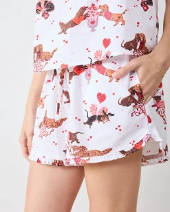 Back to Bed Short Set in Dachshund Date