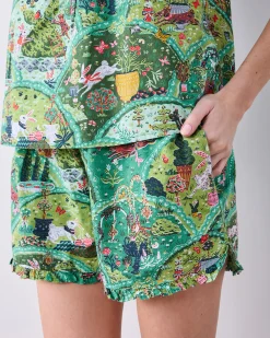 Back To Bed Short Set in Rabbit Wonderland