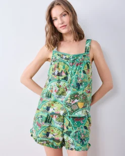 Back To Bed Short Set in Rabbit Wonderland