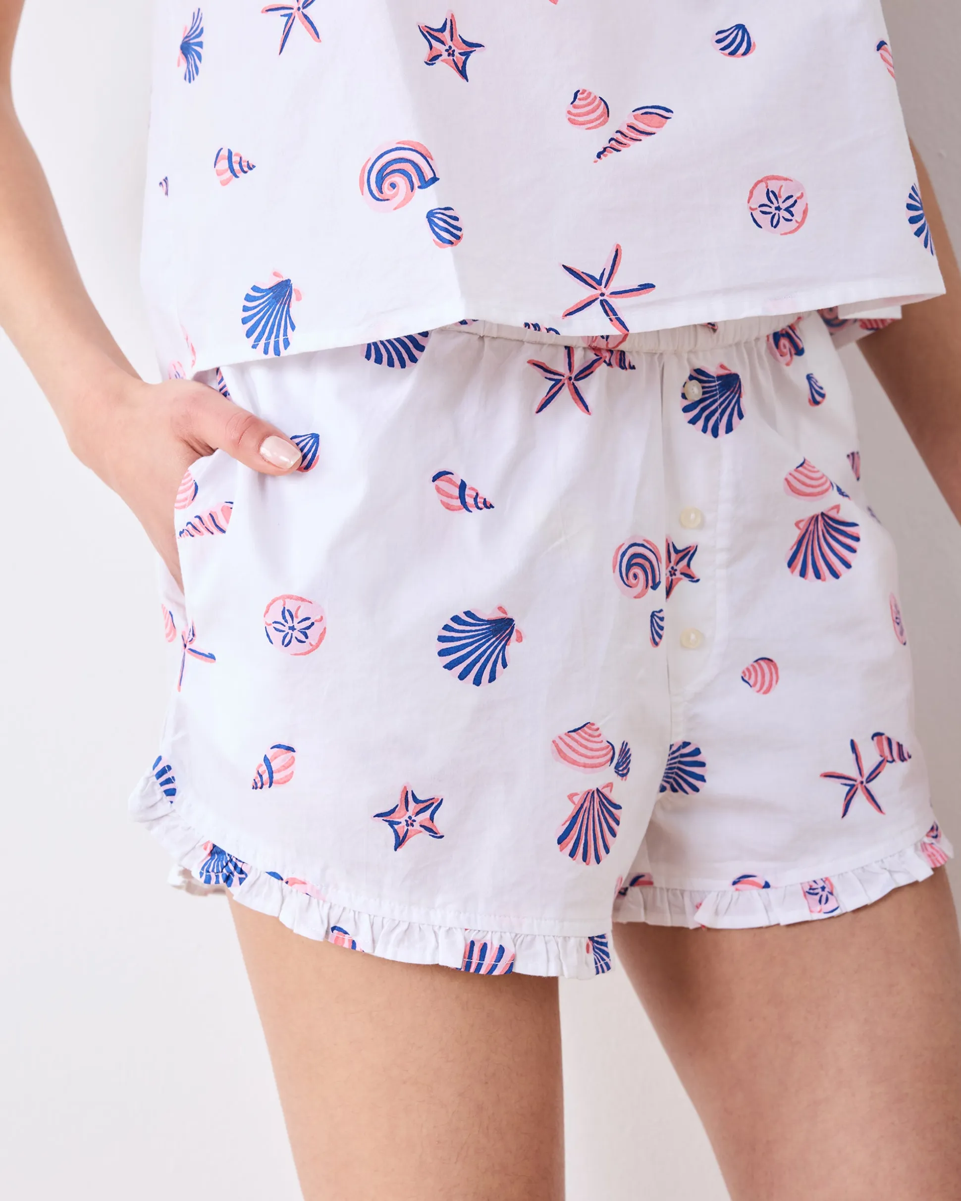 Back to Bed Short Set in Scattered Shells