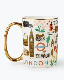 Bon Voyage Porcelain Mug in Multi