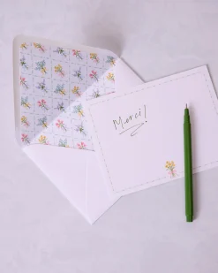Bow Bouquet Notecard Set in Cream