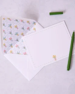 Bow Bouquet Notecard Set in Cream