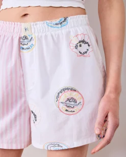 Boyfriend Boxer in Embroidered Caviar Club