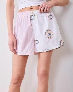 Boyfriend Boxer in Embroidered Caviar Club