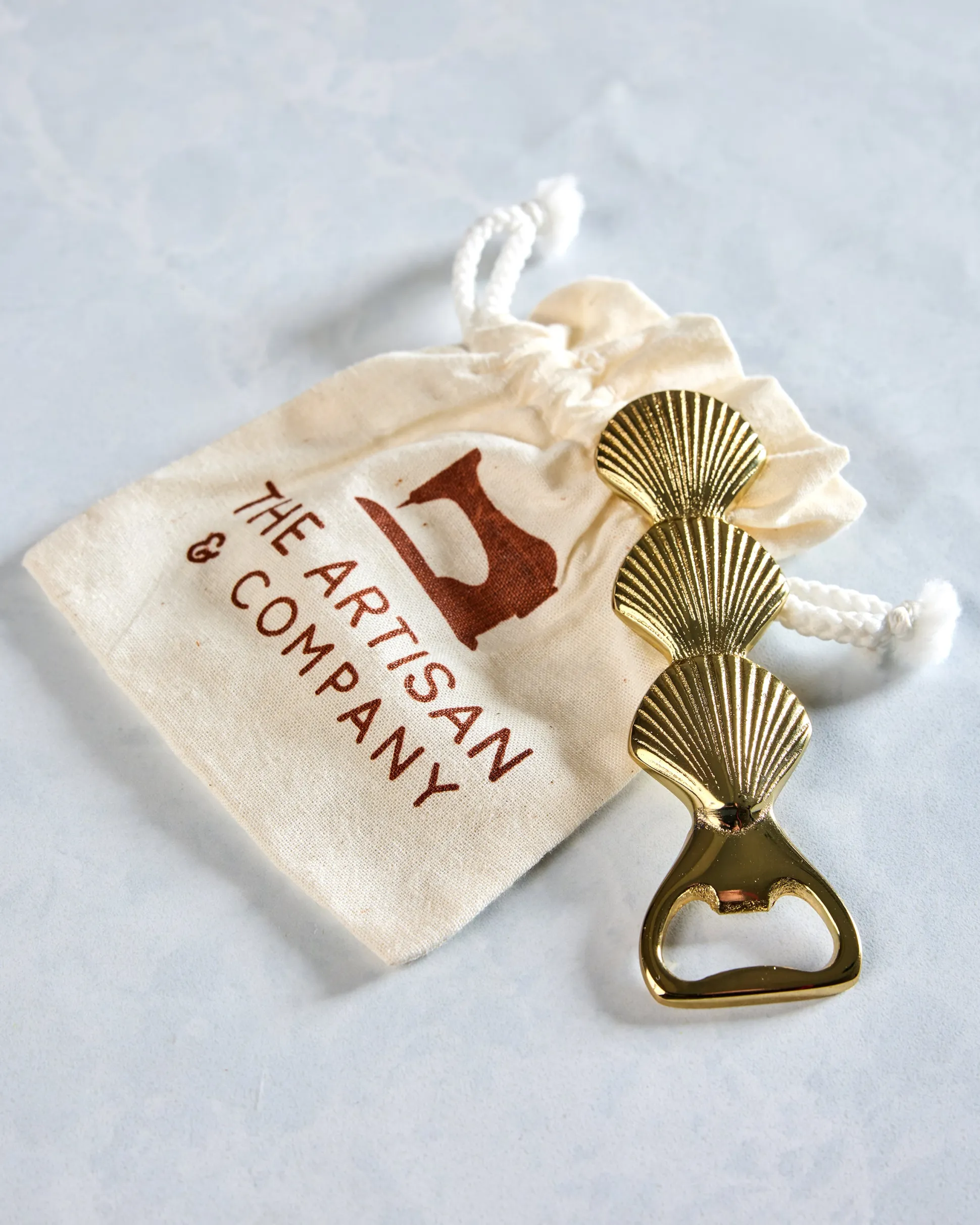 Brass Seashell Bottle Opener in Brass