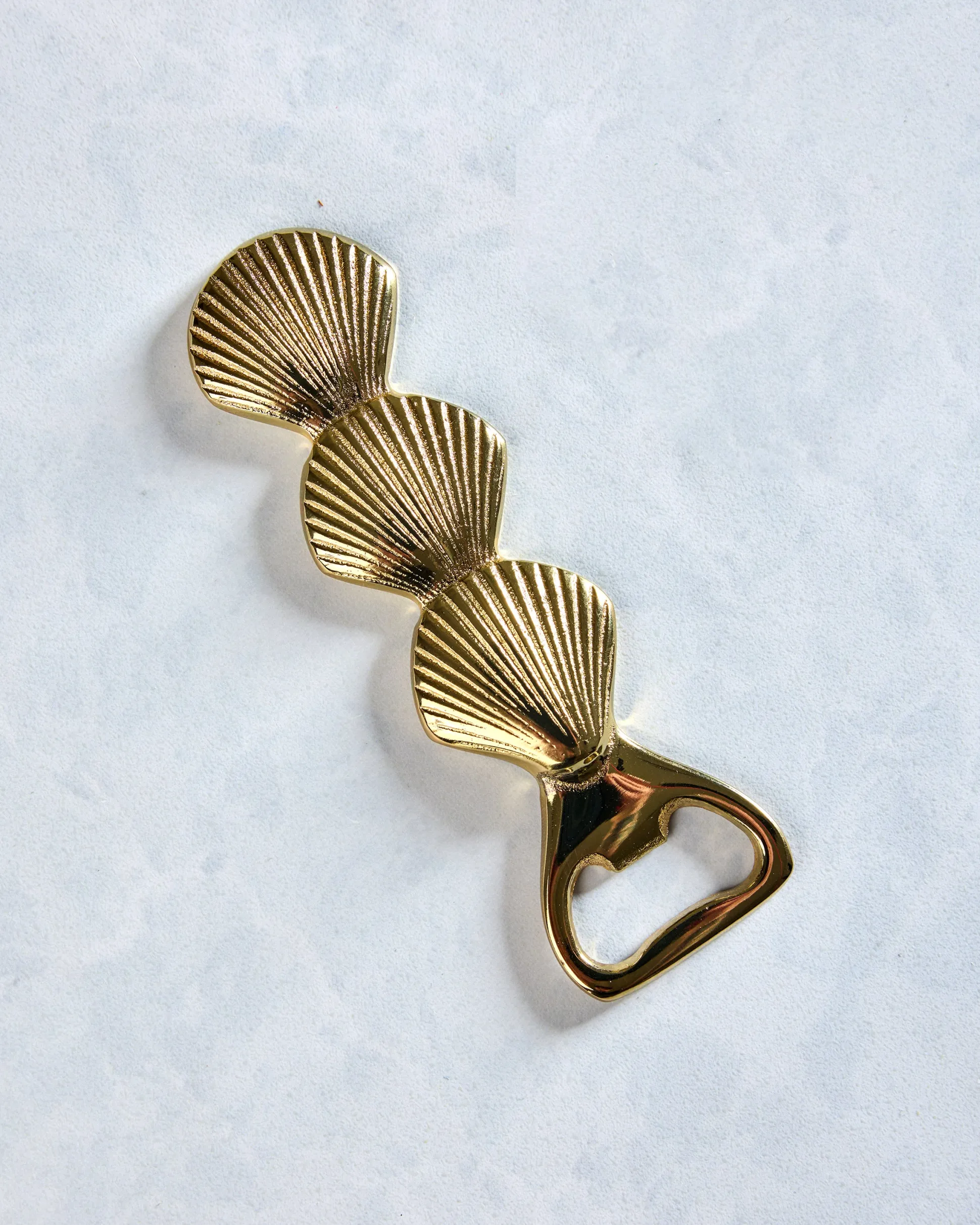 Brass Seashell Bottle Opener in Brass