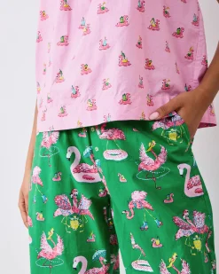 Cami Cropped Set in Flock Party