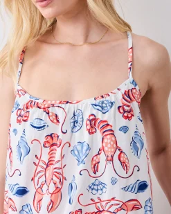Cami Cropped Set in Lobster Landing