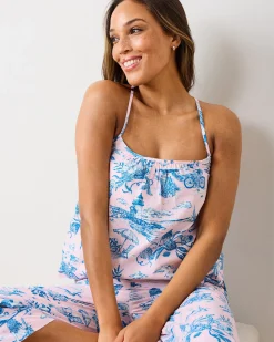 Cami Cropped Set in Mermaid Toile