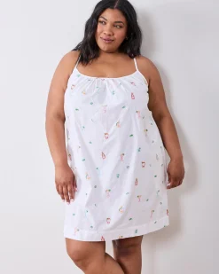 Cami Nightgown in Embroidered Tequila Sunrise