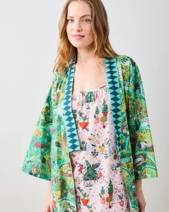 Cami Nightgown in Rabbit Topiary