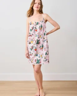 Cami Nightgown in Rabbit Topiary