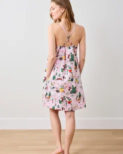 Cami Nightgown in Rabbit Topiary
