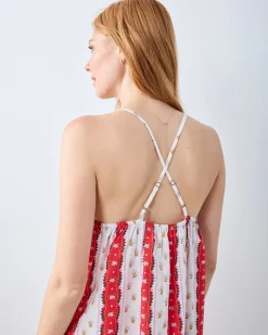 Cami Nightgown in Sweetheart Stripes