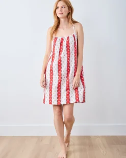 Cami Nightgown in Sweetheart Stripes