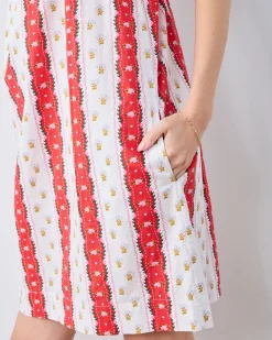 Cami Nightgown in Sweetheart Stripes
