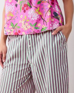 Cami & Ruffle Crop Pants Set in Bird & Blossom