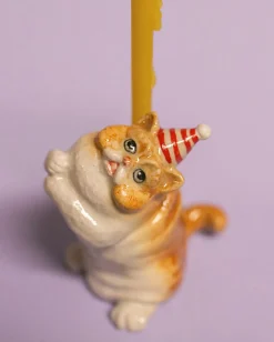 Camp Hollow Cat Birthday Cake Topper in Multi
