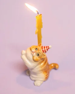 Camp Hollow Cat Birthday Cake Topper in Multi