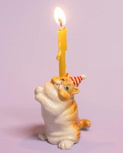 Camp Hollow Cat Birthday Cake Topper in Multi