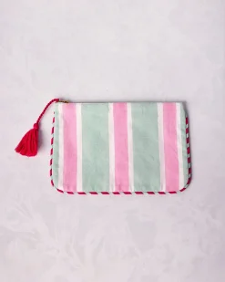 Canvas Pouch in Mah Jongg Menagerie