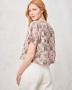 Carry On Cropped Top in Gilded Greenhouse