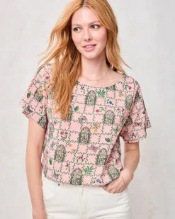 Carry On Top & Sofia Skirt Set in Gilded Greenhouse