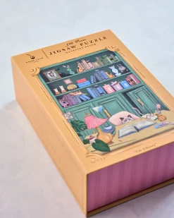 Cat Library 500 Piece Puzzle in Multi