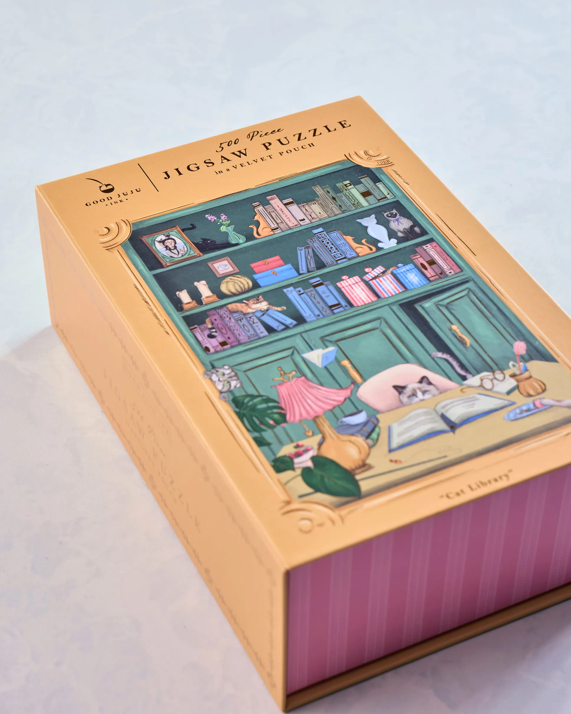 Cat Library 500 Piece Puzzle in Multi