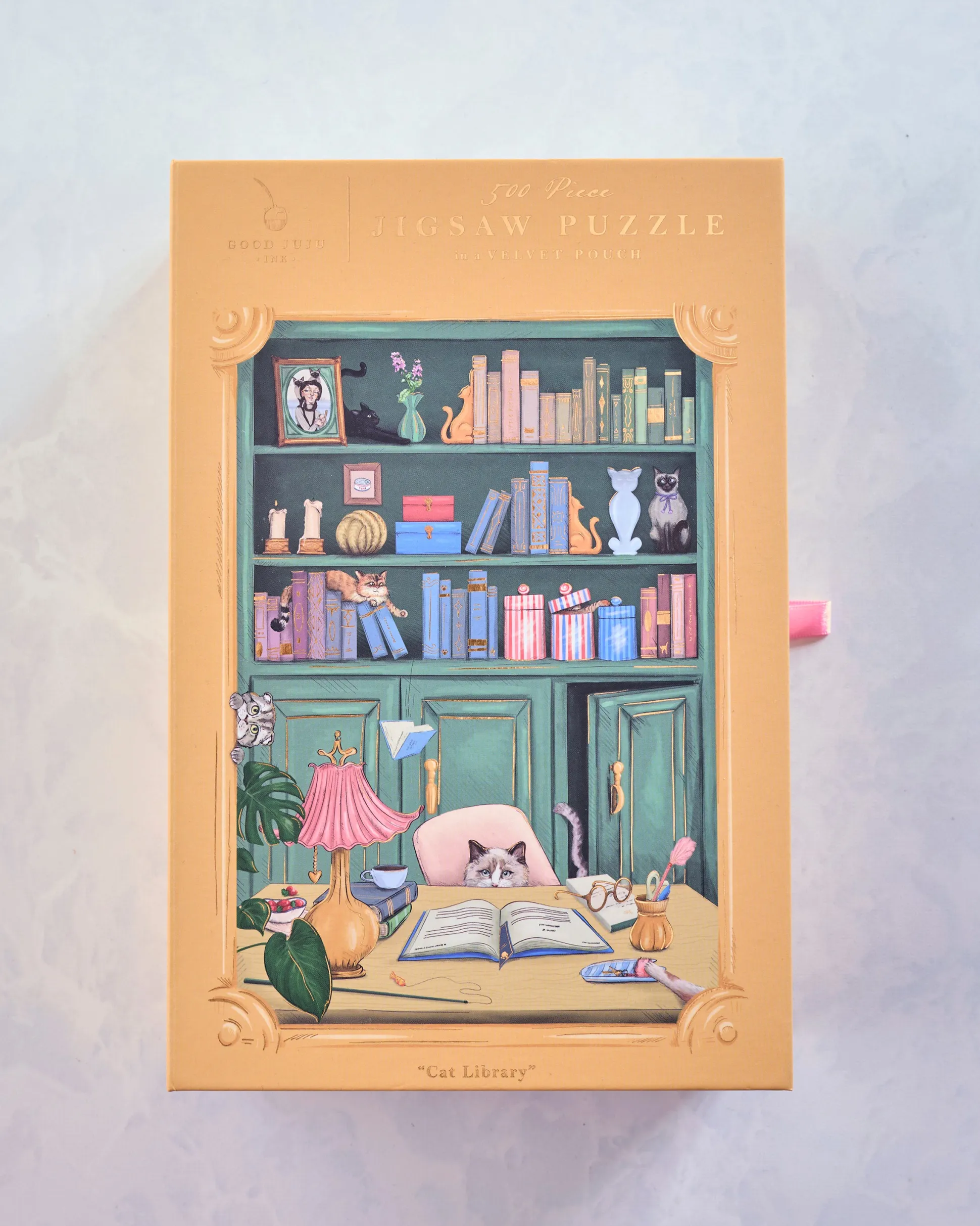 Cat Library 500 Piece Puzzle in Multi