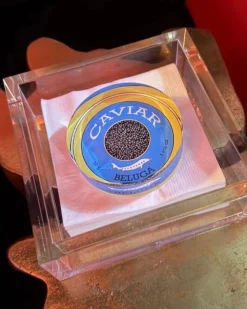 Caviar Acrylic Napkin Weight in Blue Combo