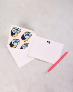 Caviar Dreams Notecard Set in White